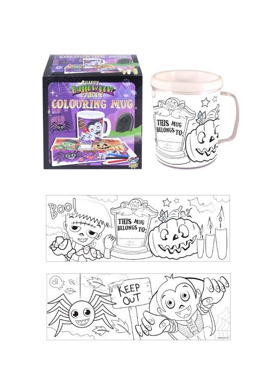 Halloween Colouring Mug Inc 2 Colouring Inserts Approx Mug Size 11cm x 10cm x 8.5cm