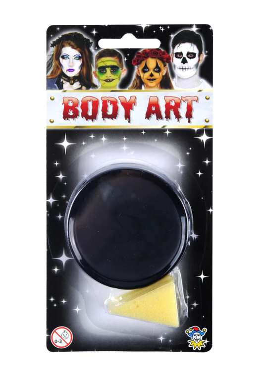 Halloween Face Painting Body Art Black with Sponge