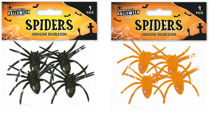 Halloween Spiders - 4 Pack