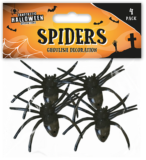 Halloween Spiders - 4 Pack