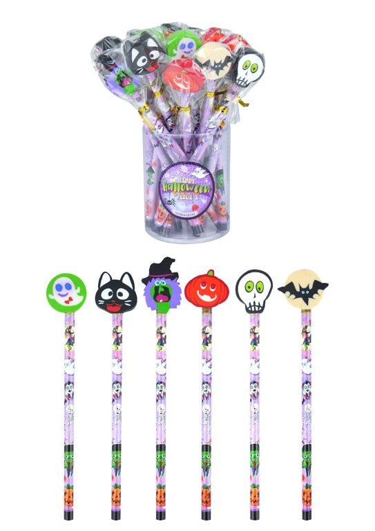 Halloween Themed Eraser Rubber Topped Pencil Assorted Designs