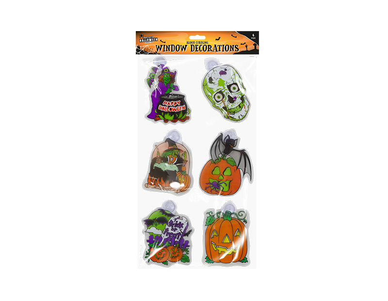 Halloween Window Decorations - 6 Pack