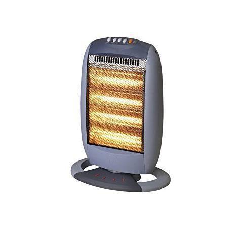 Halogen Electric Heater 3 Bar Portable Oscillating Quartz Home Office 1200W