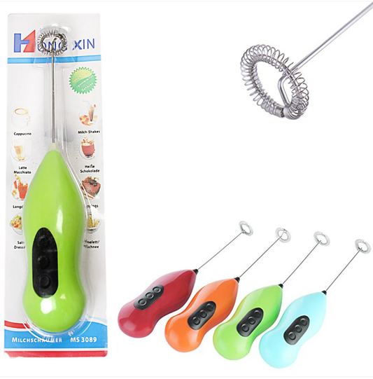 Hand Stirrer Coffee Milk Frother Stirrer Battery Operated 22 cm Assorted Colours