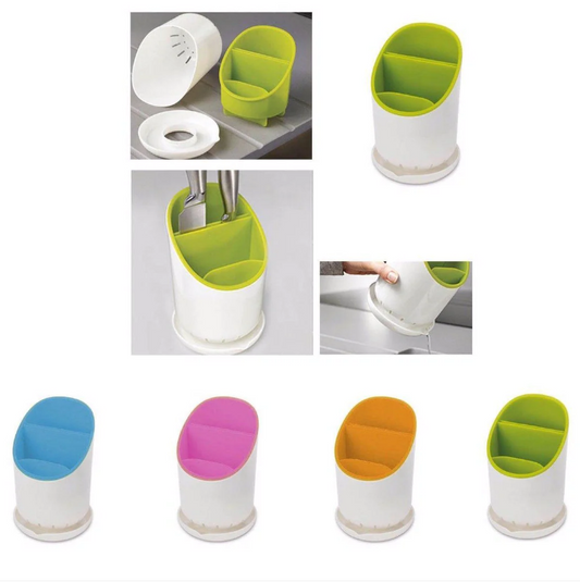 Handy CUTLERY DRAINER & Organiser -Protective Knife Draining Slot