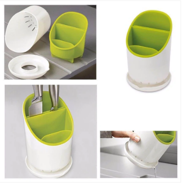 Handy CUTLERY DRAINER & Organiser -Protective Knife Draining Slot