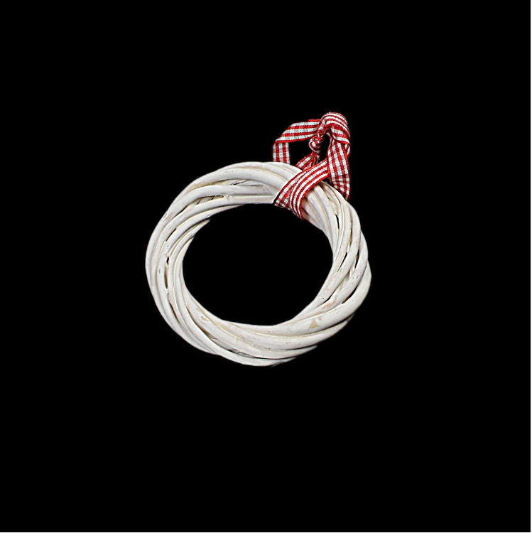 Hanging Decoration White Straw 10cm