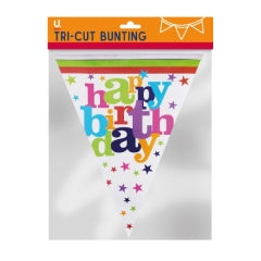 Happy Birthday Tri Cut Bunting
