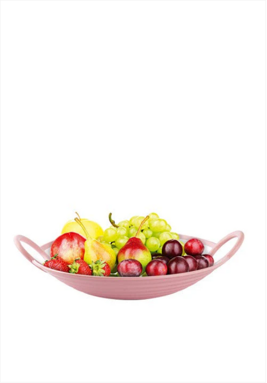 Happy Life Vera Fruit Plate with Handles Plastic Assorted Colours