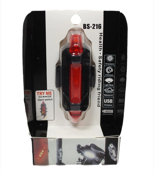 Health And Safety Bike Light Attach On Flash Mode 15 Lumens Bicycle Light 8cm