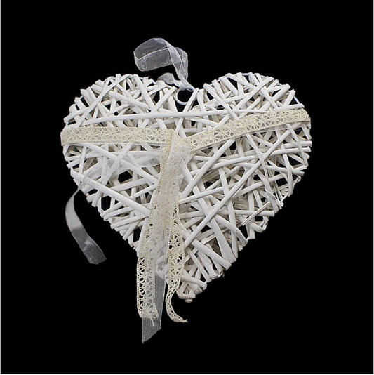 Heart Straw Wooden Hanging Heart Garland Home Decor 9cm