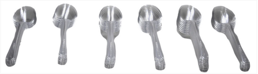 Heavy Duty Plastic Clear Disposable Party BBQ Spoons Clear Spoons 40 Pack