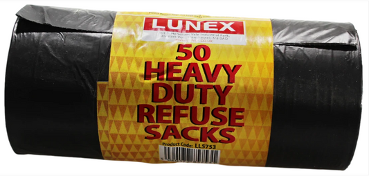 Heavy Duty Refuse Sacks 50 Pcs