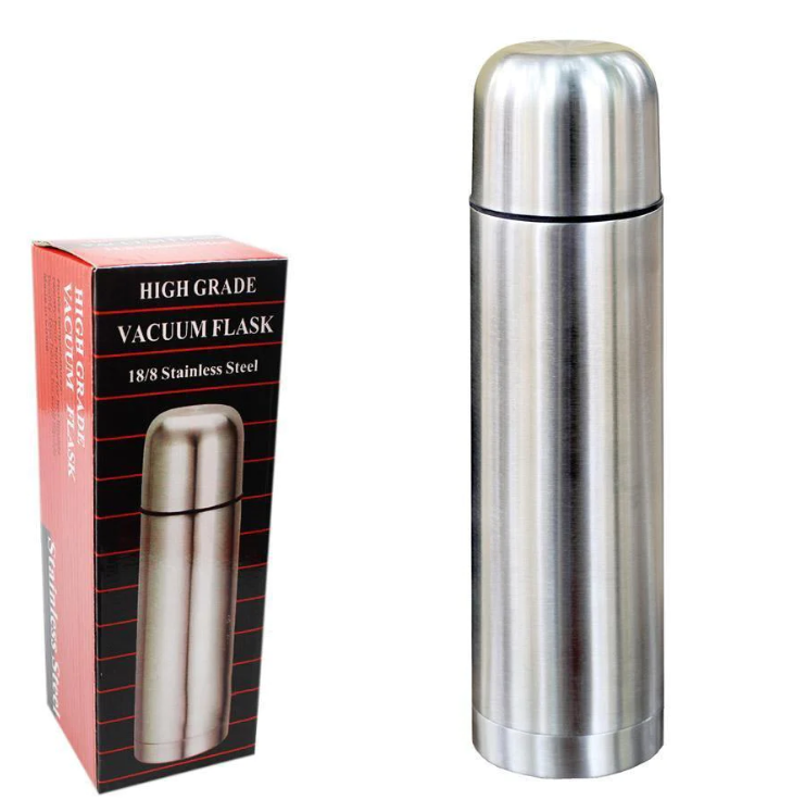 High Grade Vacuum Flask 0.5 Litre 18 8 Stainless Steel Hot Cold Drinks Outdoors