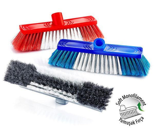 High Quality Brush Head Broom Plastic 3 Colours