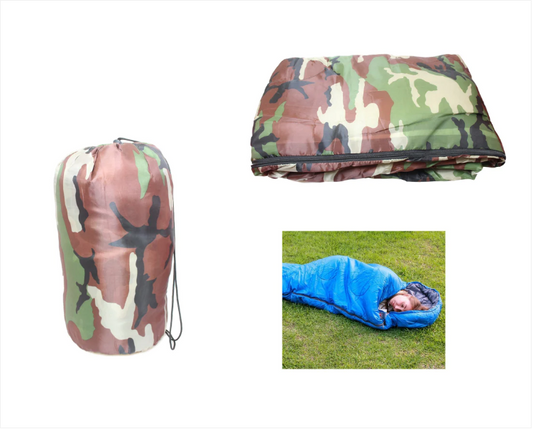 Hiking Camping Sleeping Bag Waterproof Indoor Outdoor Bag 200 x 75 cm Assorted Colours