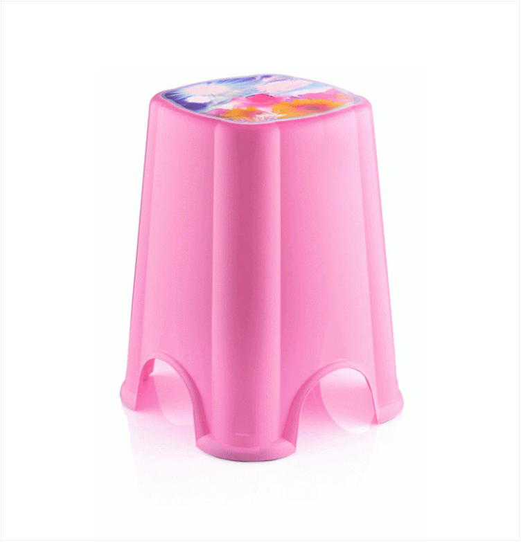 Hobby Assorted Bathroom Print Stool Plastic Childrens Sitting Stool