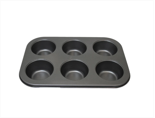 Home Baking Cupcake Tray Deep Dish Fairy Cake Muffin Tray 6 Slots 26cm x 18.5cm