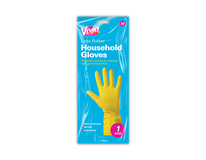 Household Gloves 1 Pair PDQ - Medium