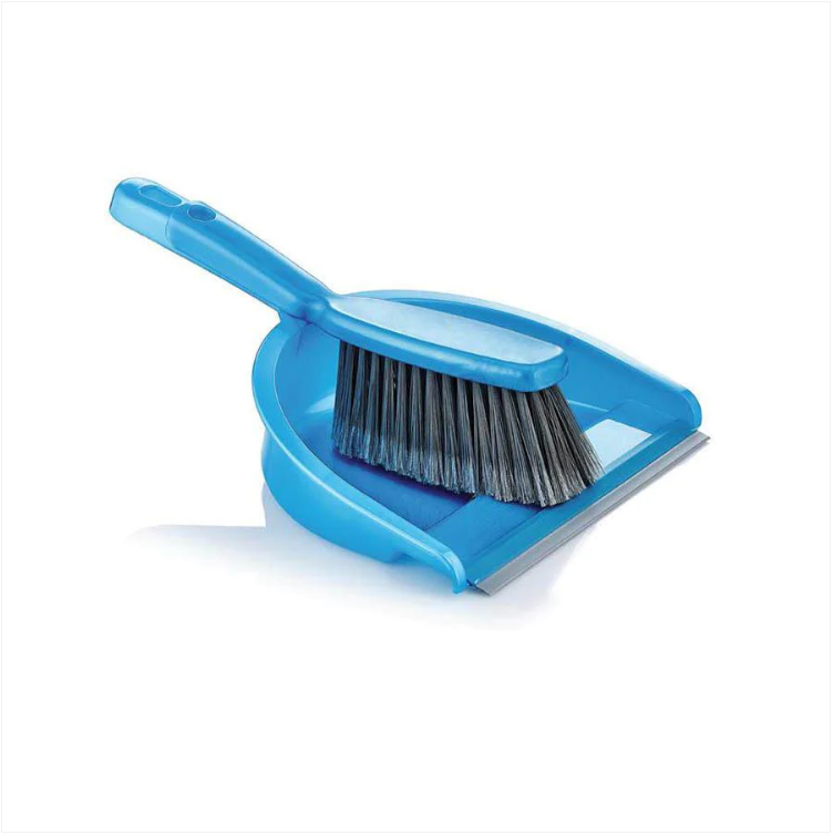 Household Kitchen Plastic Brush With Dustpan 1 Pc Assorted Colours
