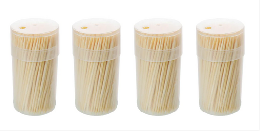 IIGEurope Bamboo Cocktail Sticks Toothpicks Pack of 4