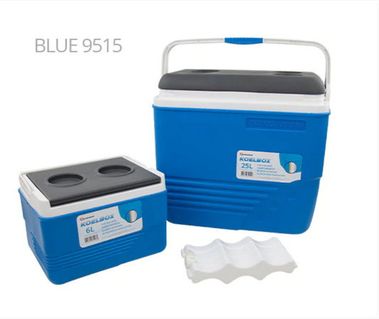Ice Chest Cool Box Set 2pcs 6 / 25 Litre Blue