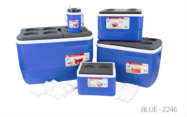 Ice Chest Cool Boxes Set 5pcs 1.25 / 6.0 / 14.0 / 31.0 / 60.0 Litre Blue