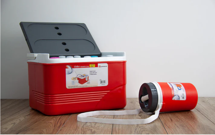 Ice Chest Cool Boxes Set 5pcs 1.25 / 6.0 / 14.0 / 31.0 / 60.0 Litre Red