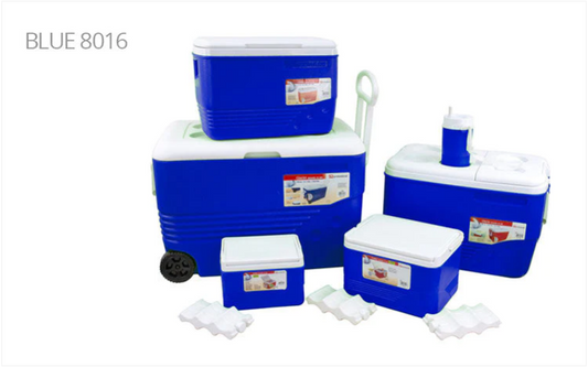 Ice Cool Box Outdoors Chest Set 6 Piece Blue 1.25L / 6L / 14L / 31L / 60L