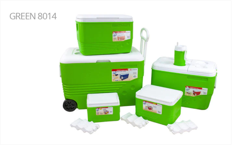 Ice Cool Box Outdoors Chest Set 6 Piece Green 1.25L / 6L / 14L / 31L / 60L