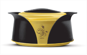 Imperial Insulated Casserole Set 3pcs 1.0 / 1.5 / 2.5 Litre Black Yellow Gold