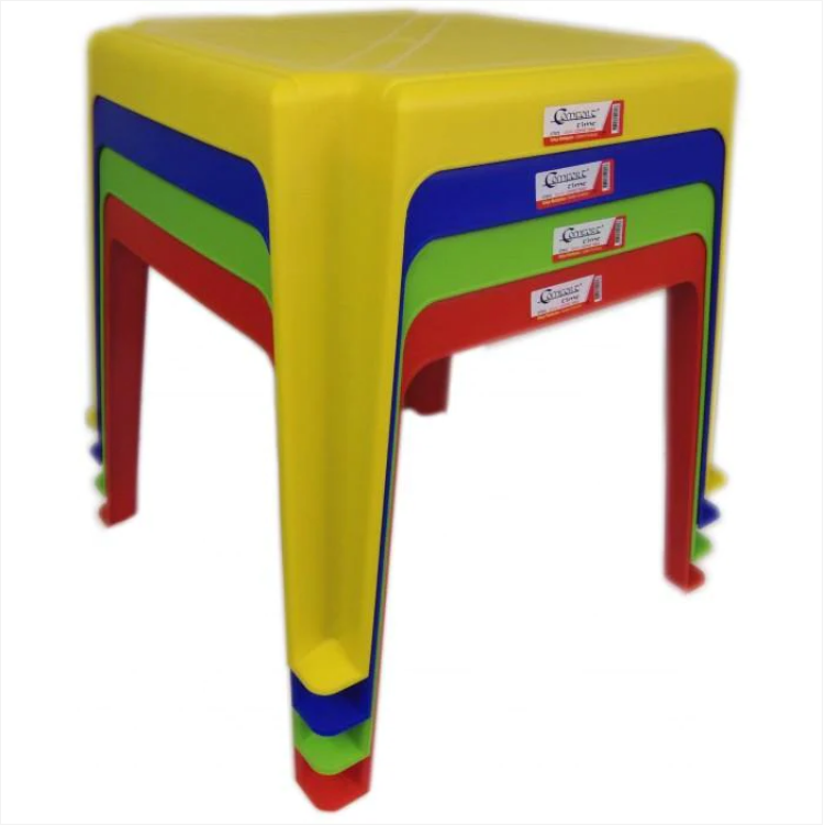 Indoor Outdoor Children's Plastic Table 4 Assorted Colours