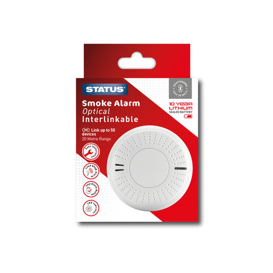 Interlinkable Smoke Alarm - Lithium Battery - 1pk Colour Box