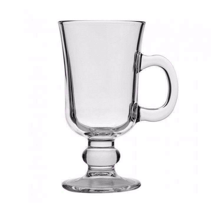 Irish Coffee Hot Chocolate Glass Mug Set of 6 227ml / 8oz