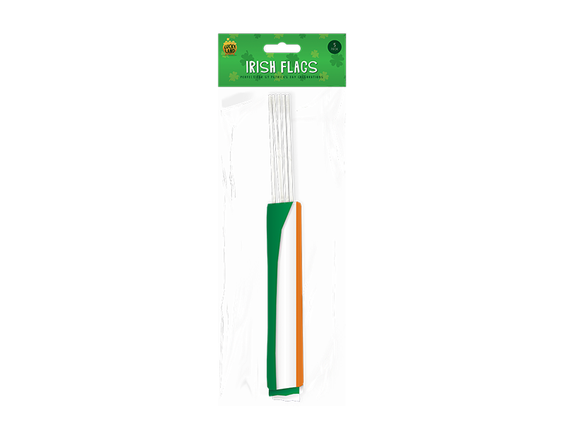 Irish Plastic Flags 5pk