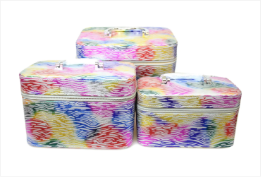 Jewellery Box Makeup Bag Toiletries 3 Bag Pack Mix Coloured Bag 3 in 1