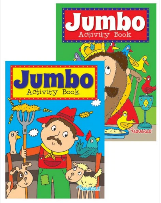 Jumbo Childrens Activity Home Book Fun Theme Girls Boy 2 Designs