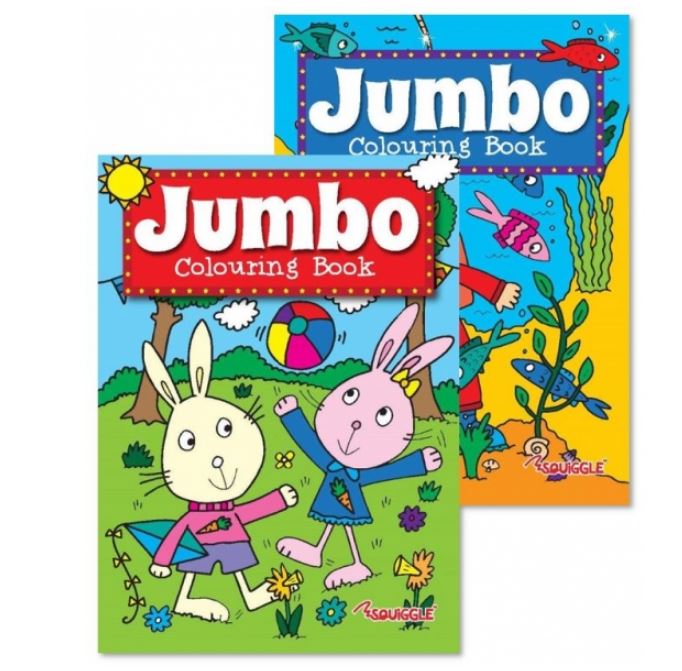 Jumbo Colouring Book 1 & 2