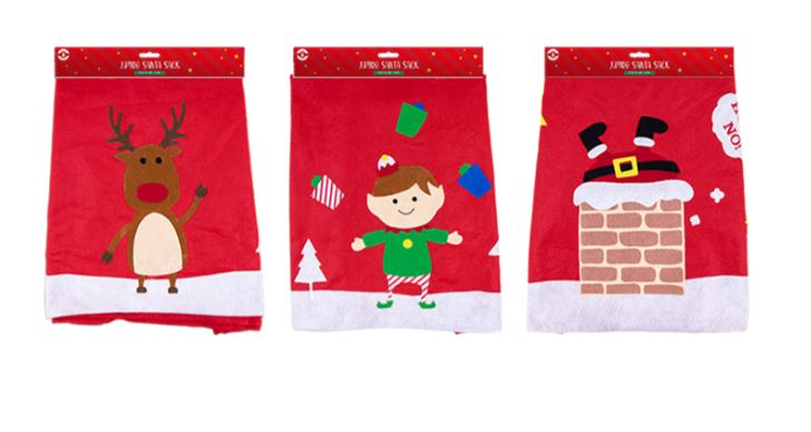 Jumbo Fabric Santa Sack 70 x 50cm