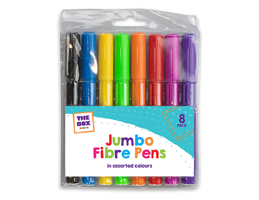 Jumbo Fibre Pens - 8 Pack