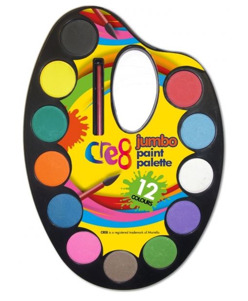 Jumbo Paint Palette 12 Colours