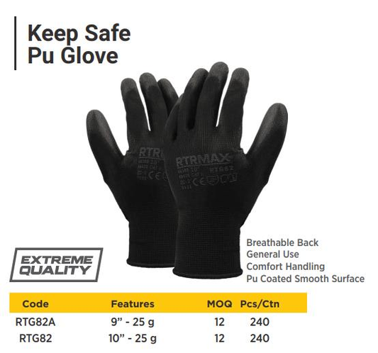 KEEP SAFE PU GLOVE 10" (240)
