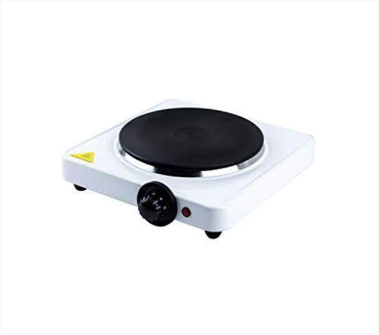Kansas Single Hotplate Stainless Steel 5 Heat Settings White
