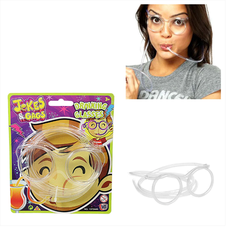 Kids Boys Girls Crazy Straw Drinking Glasses Disguise Jokes and Gags Kids Fun