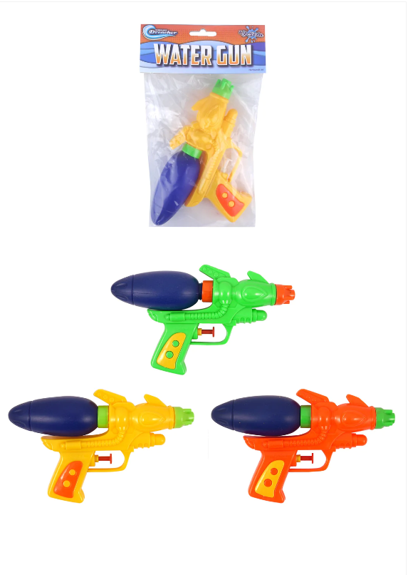 Kids Outdoor Fun Water Gun In 4 Assorted Colours 19.5cm