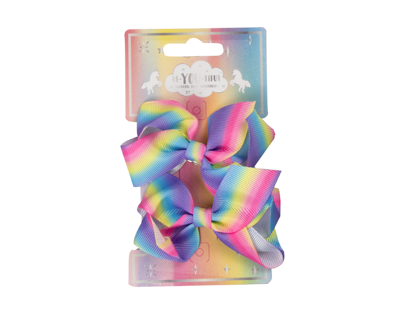 Kids Pastel Rainbow Hair Accessories With FSDU