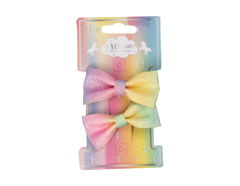 Kids Pastel Rainbow Hair Accessories With FSDU