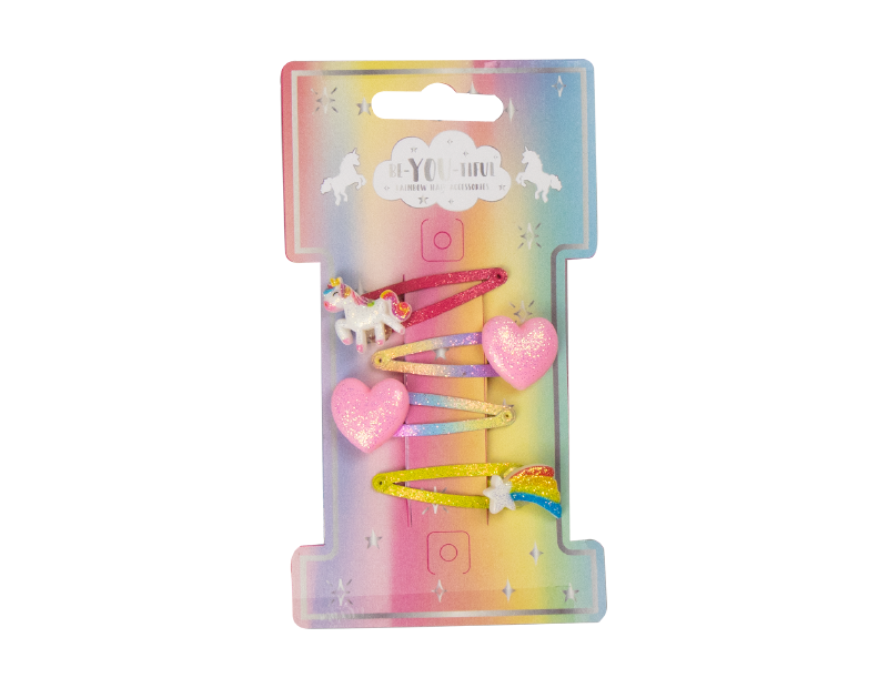 Kids Pastel Rainbow Hair Accessories With FSDU