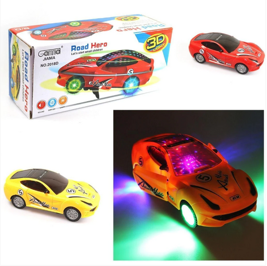 Kids ROAD HERO Bump & Go Toy Car Lights Sound