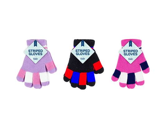 Kids Striped Magic Gloves